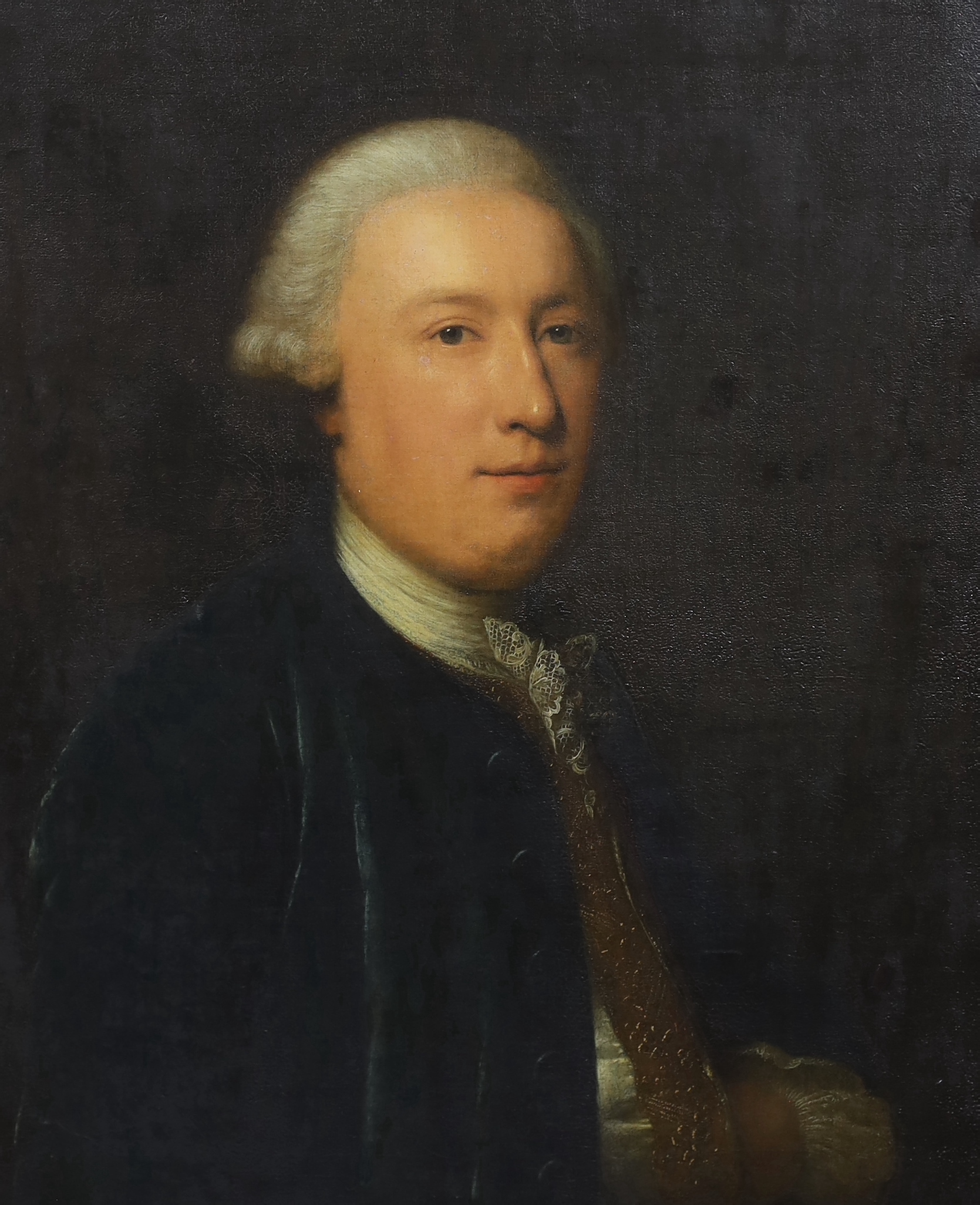 Attributed to Allan Ramsay (Scottish, 1713-1784), Portraits of Samuel Waring and his spouse, oil on canvas, a pair, 61 x 51cm